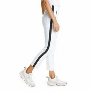 NWT Rag & Bone Pants Simone White Ankle High Rise Zipper Side Stripe Size 10